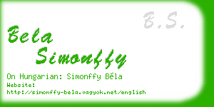 bela simonffy business card