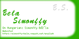 bela simonffy business card